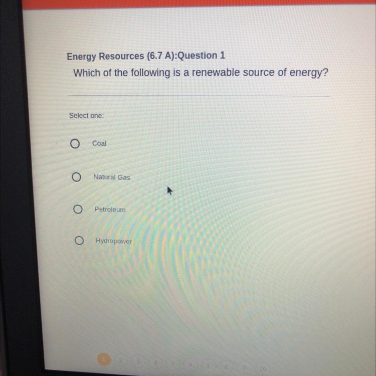 Which of the following is a renewable source of energy?-example-1