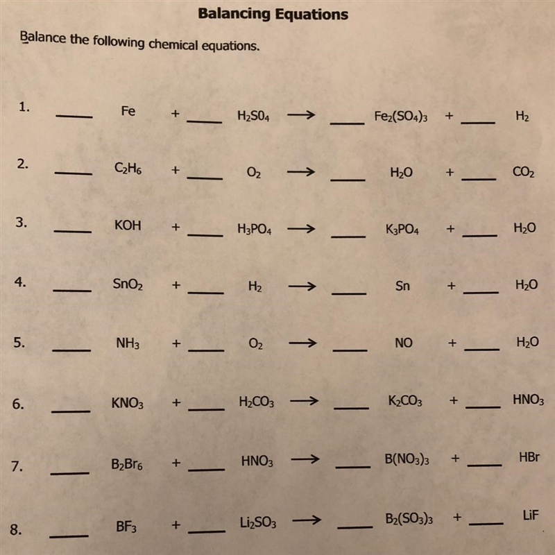 Balancing Chemical equations (don’t answer unless you know it)-example-1