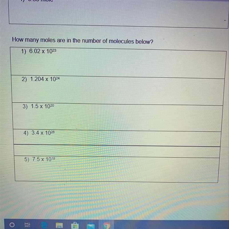 The mole Avogadro Number-example-1