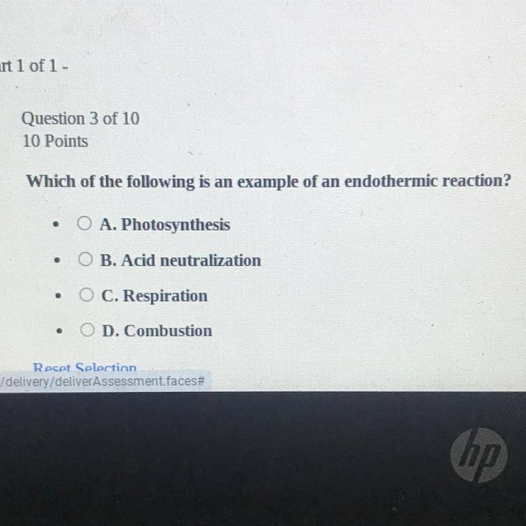 Which of the following is an example of an endothermic reaction? !!! thank u!!-example-1