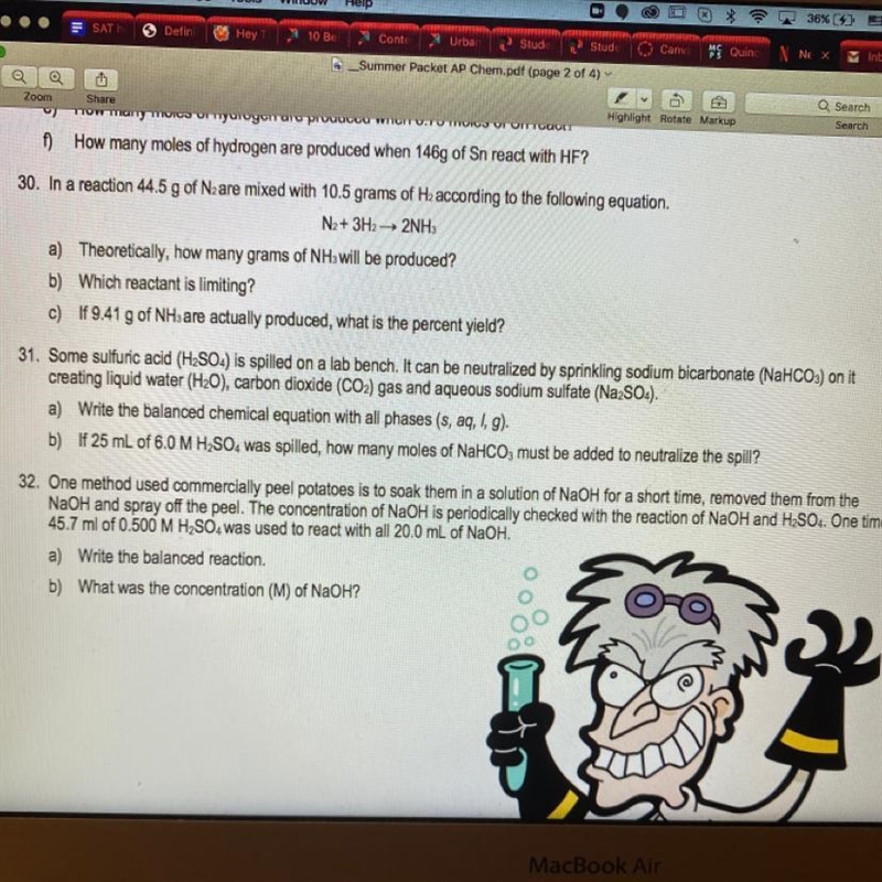 Ap chem, please help with number 31!!-example-1