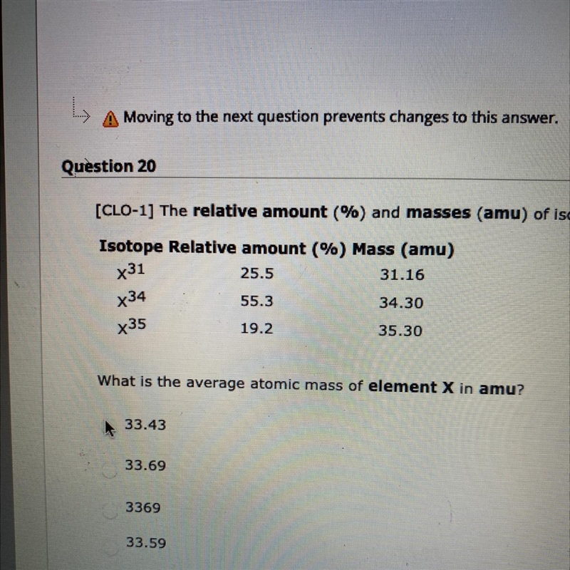 What is the atomic mass of element X-example-1