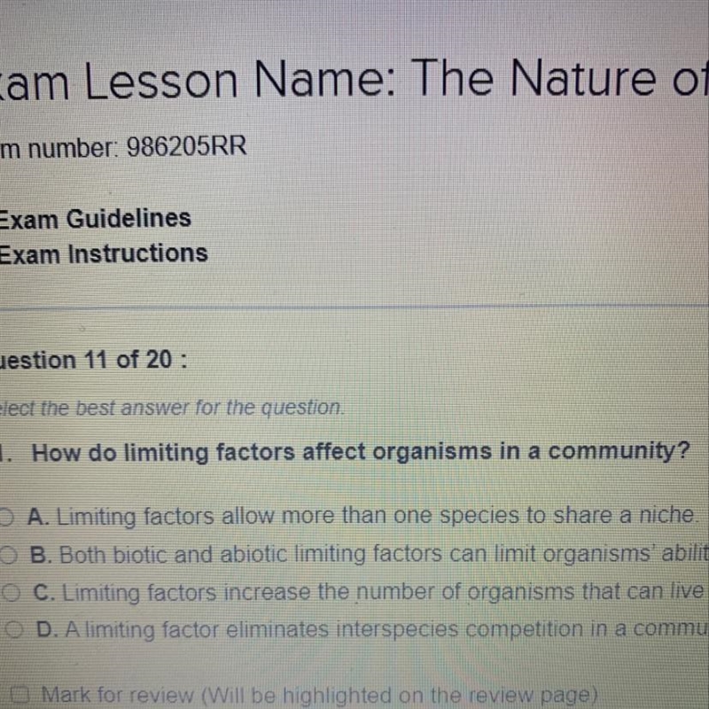 How do limiting factors affect organisms in a community-example-1