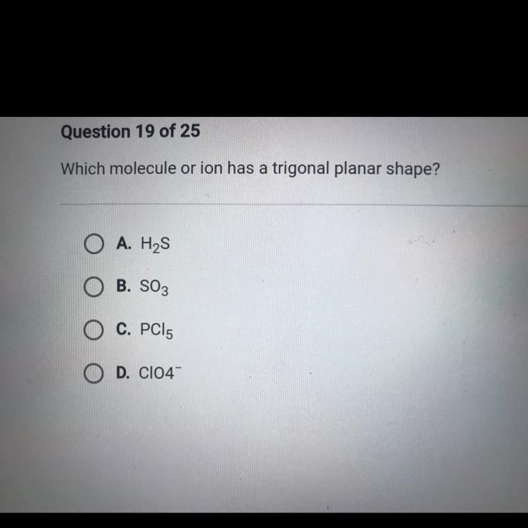 Which molecule or ion has a trigonal planar shape?-example-1