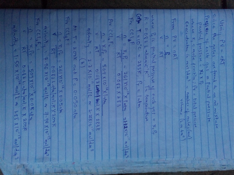 Chlorofluorocarbons such as CCl2F and CCI,F, have been linked to ozone depletion in-example-1