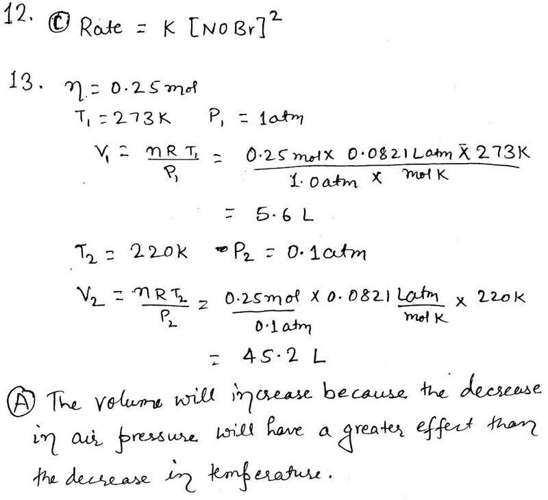 A balloon filled with 0.25 mol of He(g) at 273 K and 1 atm is allowed to rise through-example-1