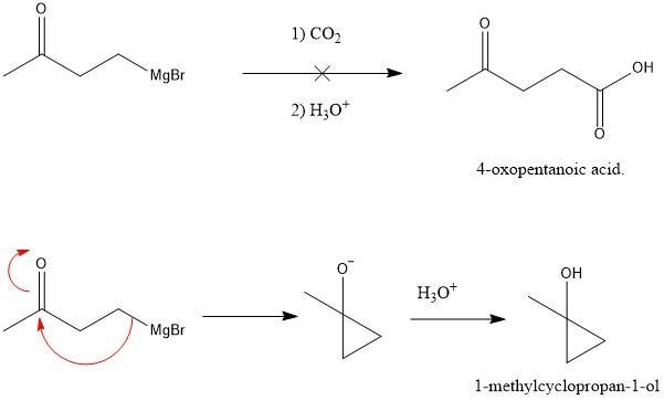 Which acid could not be prepared by treating a Grignard reagent with CO2? a. p-methylbenzoic-example-2