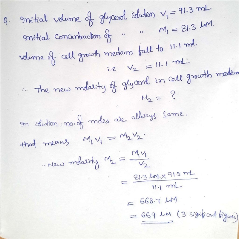 A biochemist carefully measures the molarity of glycerol in of photobacterium cell-example-1