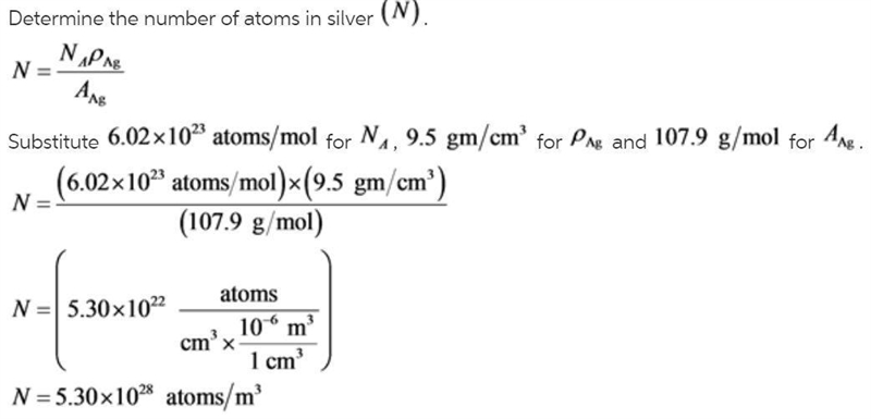 alculate the energy for vacancy formation in silver, given that the equilibrium number-example-1