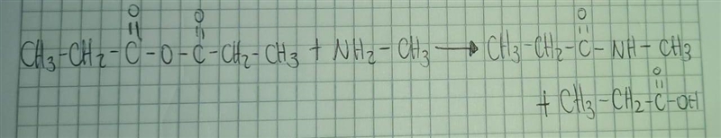 How to synthesize N-methylpropanamide with a acid anhydride-example-1