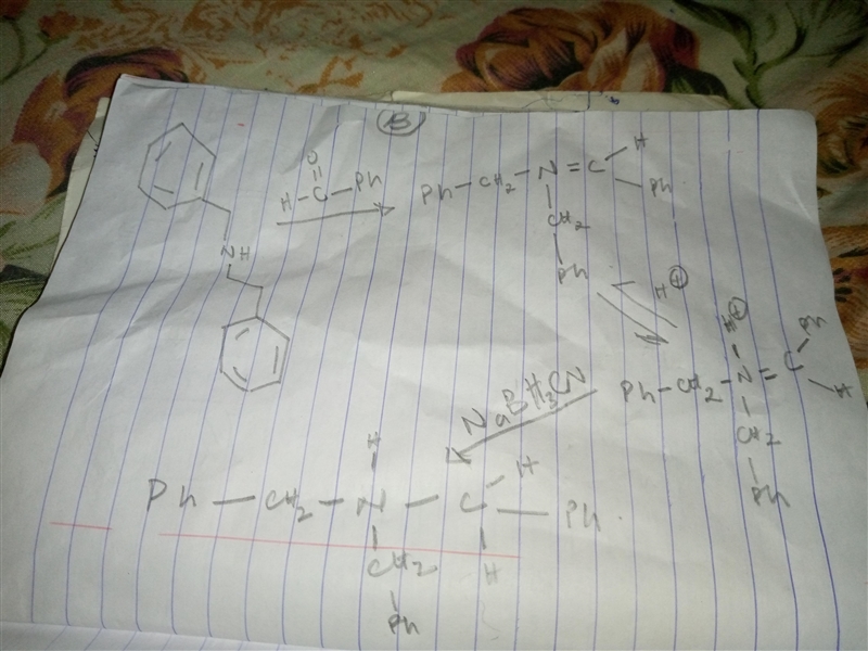 Show how you could prepare each of the following amines from benzaldehyde by reductive-example-4