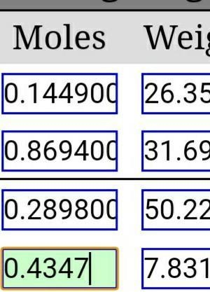 If 0.4743 moles of H2O are produced, how many grams of VOCl3 will also be produced-example-2