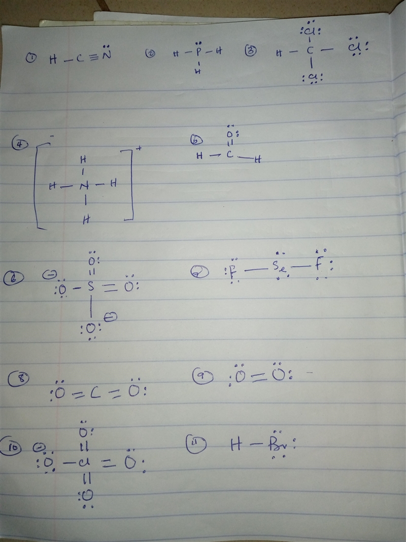 For each of the following molecules draw the Lewis structure on a separate sheet of-example-1