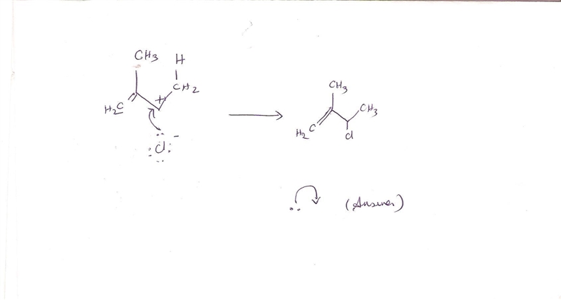 Electrophilic addition to an alkene proceeds via Markovnikov regiochemistry due to-example-1