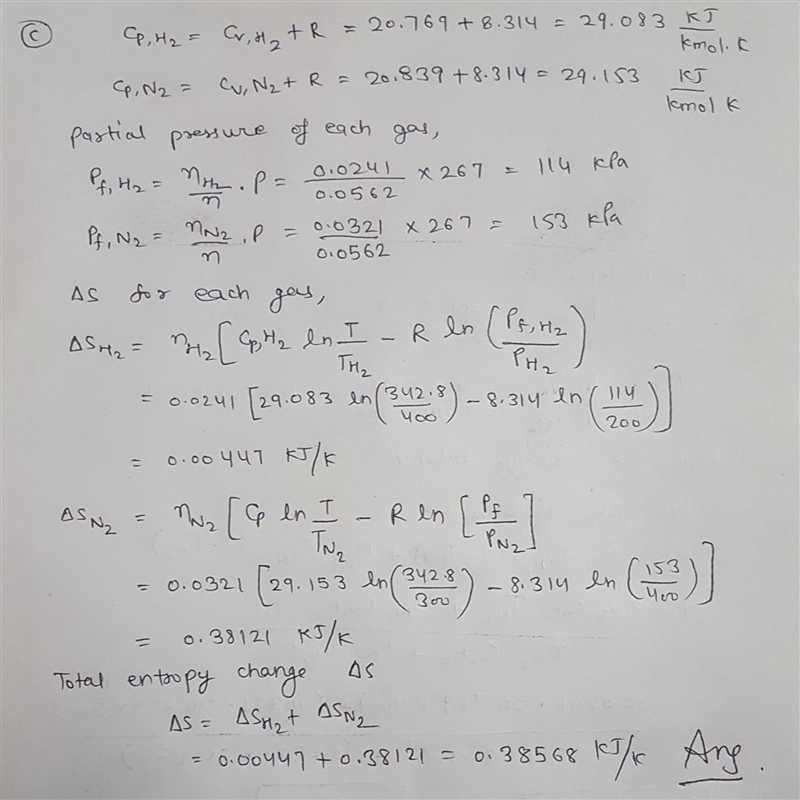 An insulated tank having a total volume of 0.6 m3 is divided into two compartments-example-2