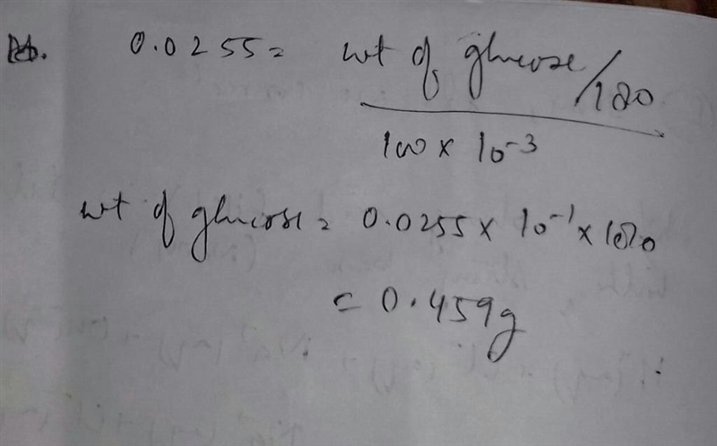 A student placed 11.5 g of glucose (C6H12O6) in a volumetric flask, added enough water-example-2