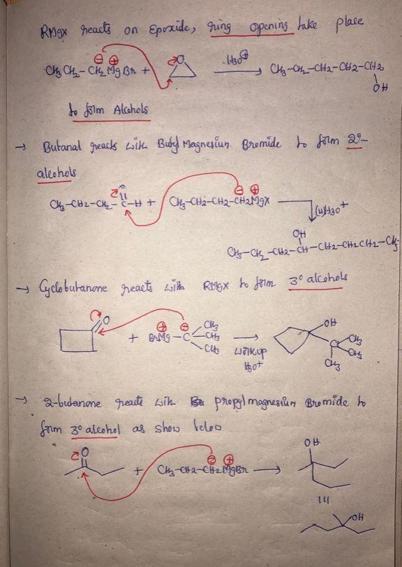 Use a sheet of paper to propose syntheses of the following alcohols from starting-example-1