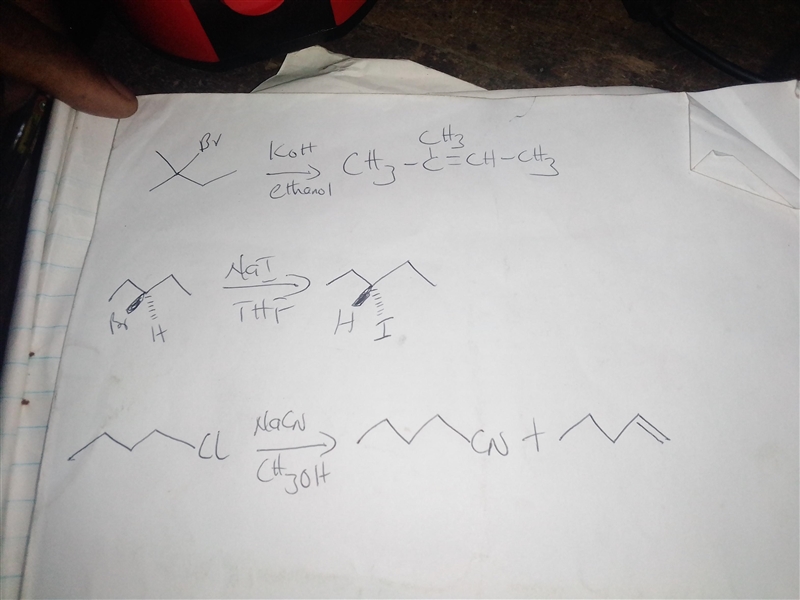 Predict whether each reaction proceeds predominately by substitution, elimination-example-2