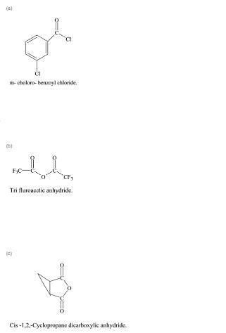 Write a structural formula for each of the following compounds: a. m-Chlorobenzoyl-example-1