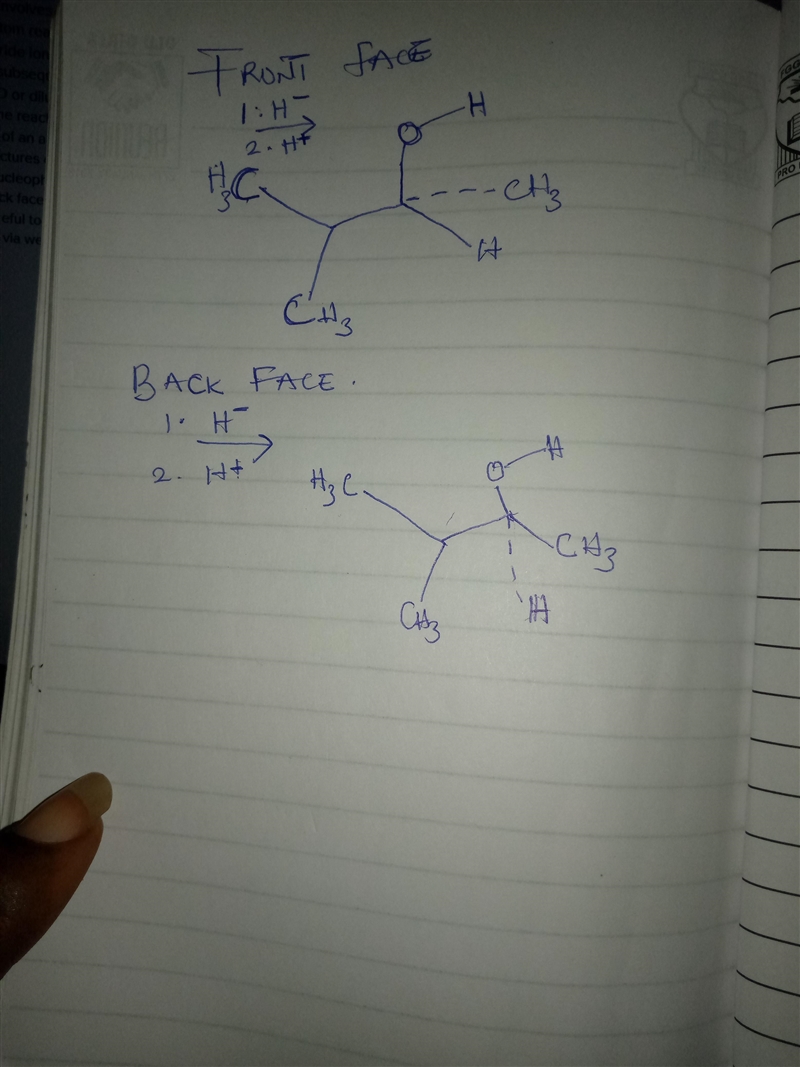 The nucleophilic addition reaction depicted below involves a prochiral ketone carbon-example-1