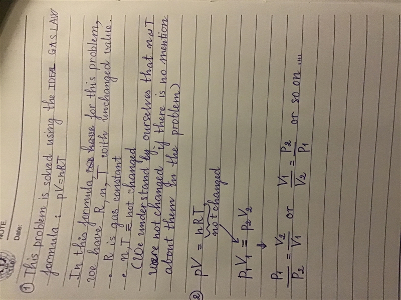 A gas has a volume of 45 L at a pressure of 140 kPa. What is the volume when the pressure-example-1