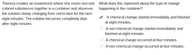 Theresa creates an experiment where she mixes two red-colored substances together-example-1