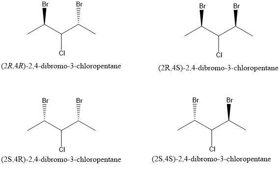 4. Draw all the chiral mono-chloro isomers of 3-methylpentane. How many pairs of enantiomers-example-3