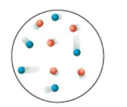 Choose a depiction of a gas sample containing equal molar amounts of xenon and argon-example-1