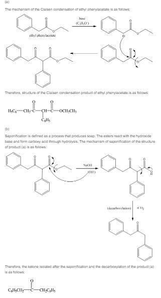 (a) Give the structure of the Claisen condensation product of ethyl phenylacetate-example-1