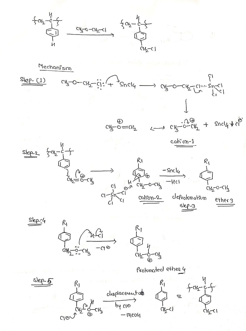 The chloromethylated polystyrene resin used for Merrifield solid-phase peptide synthesis-example-1