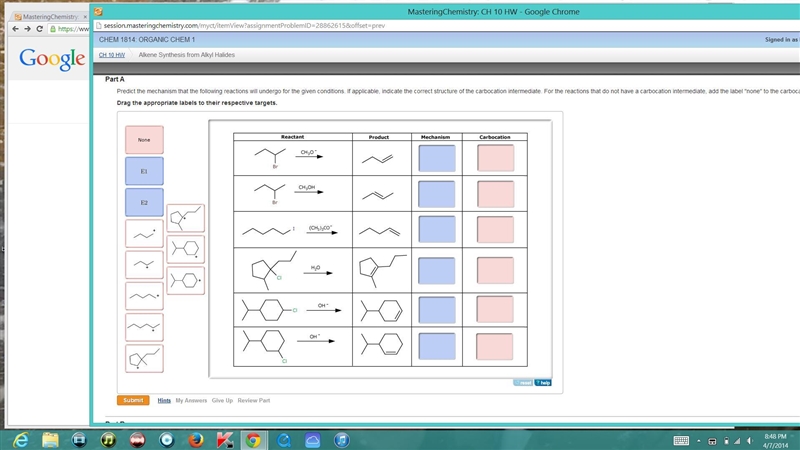 Dehydrohalogenation is the loss of hydrogen and a halogen from an alkyl halide. It-example-1