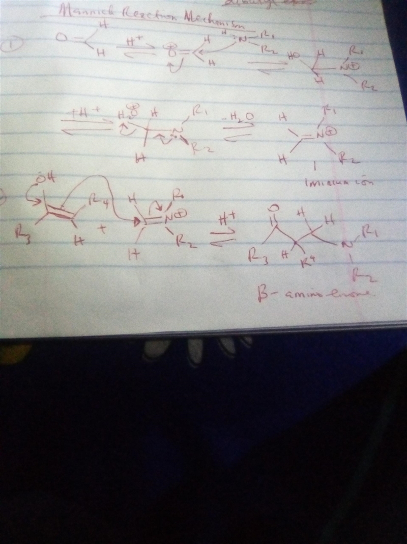 The Mannich reaction is one of the few three-component reactions in organic chemistry-example-1