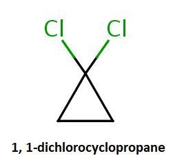 How many isomeric dichloro products can be obtained from the chlorination of cyclopropane-example-1