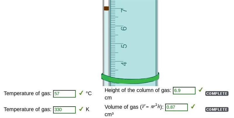 Step 7: Measuring the Volume of Air Near 60°C Use tongs to put the beaker (with tube-example-1