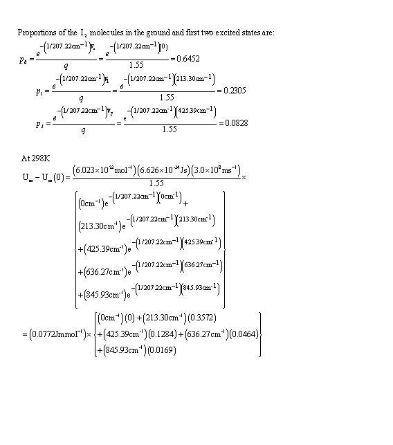 Calculate, by explicit summation, the vibrational partition functionand the vibrational-example-4