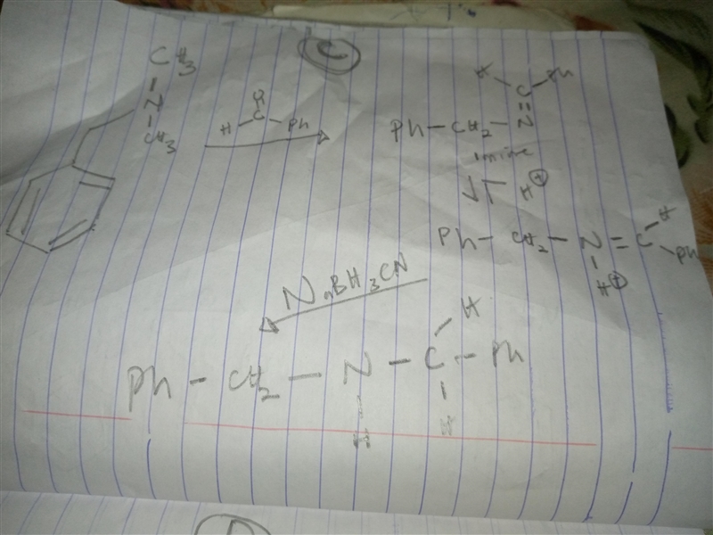 Show how you could prepare each of the following amines from benzaldehyde by reductive-example-2