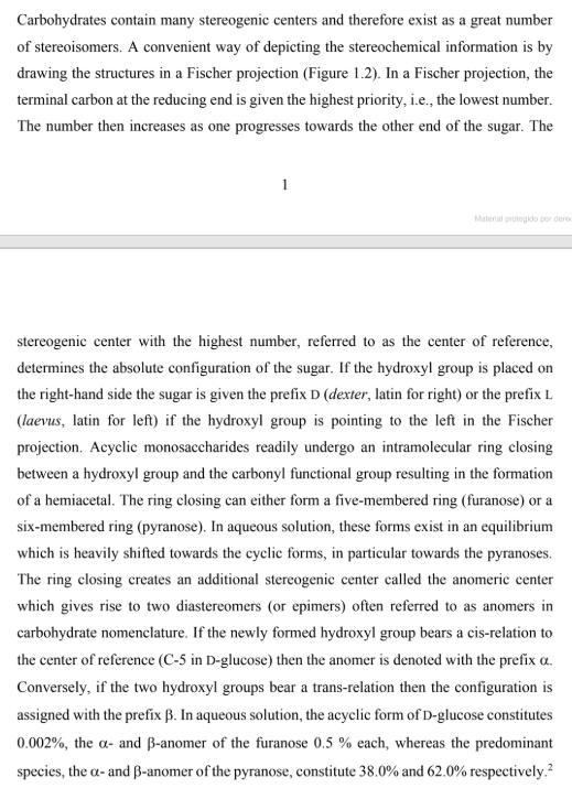 What is the absolute configuration around the stereogenic center in the acyclic form-example-1