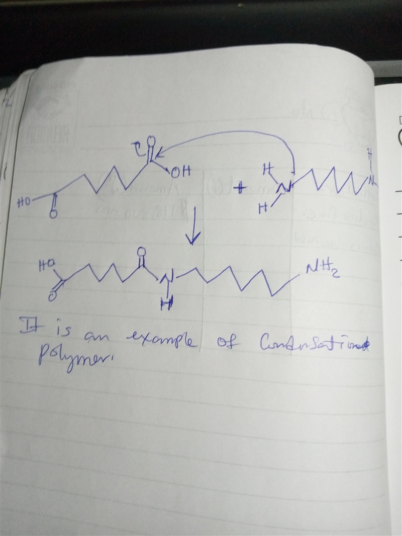 common nylons, Nylon 66, is made by the condensation reaction between adipic acid-example-1