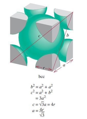 A certain metal crystallizes in a lattice described by a body-centered cubic (bcc-example-2