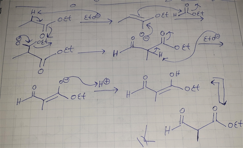 Draw the structure(s) of the product(s) of the Claisen condensation reaction between-example-1