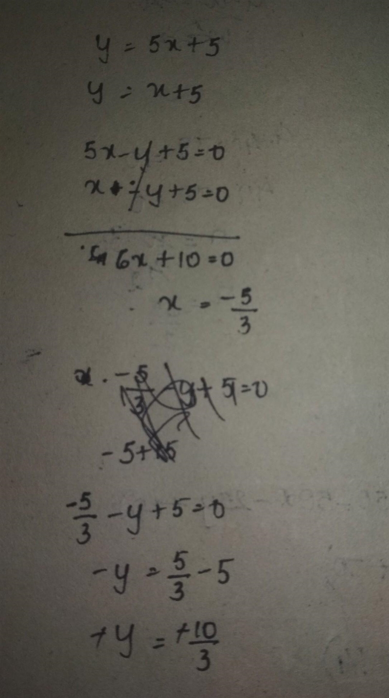 Linear equation y=5x+5 y=x+5​-example-1