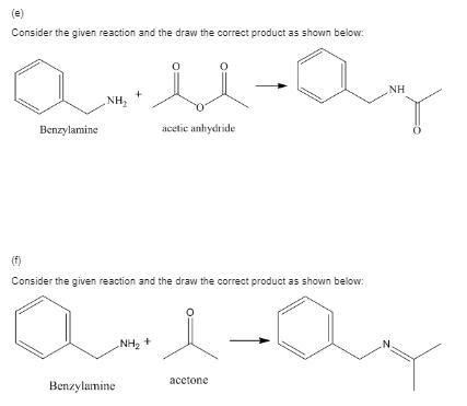 Give the structure of the expected product formed when benzylamine reacts with each-example-3