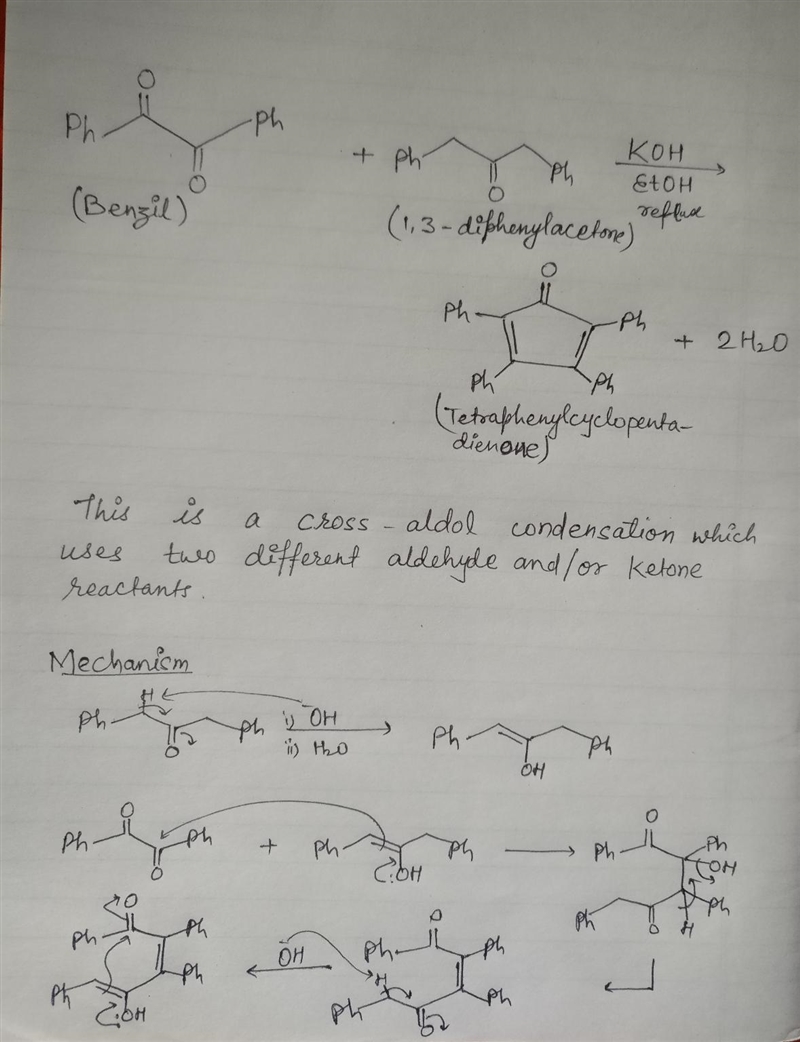 How might you synthesize the following compound using an aldol reaction? Draw the-example-1