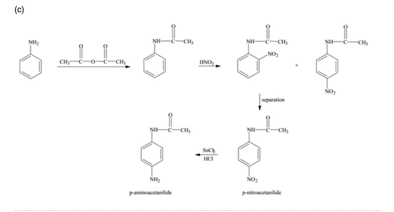 Outline syntheses of each of the following from aniline and any necessary organic-example-3