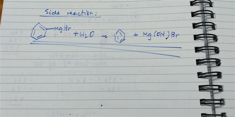 After addition of the benzophenone solution to the Grignard reagent, you realize that-example-1