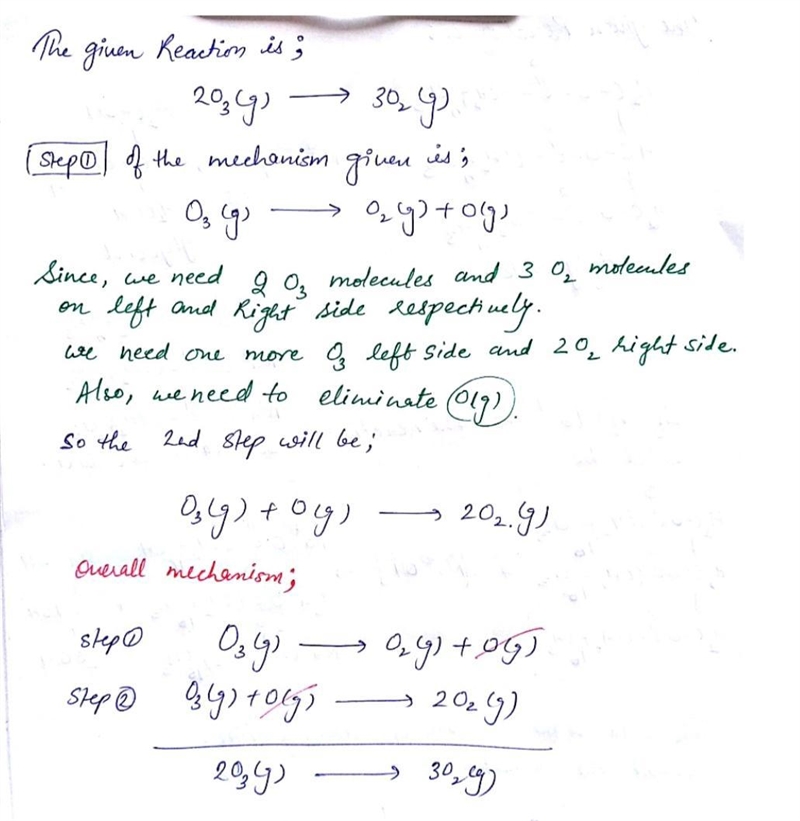 The decomposition of ozone is described by the following chemical equation: 203 (g-example-1