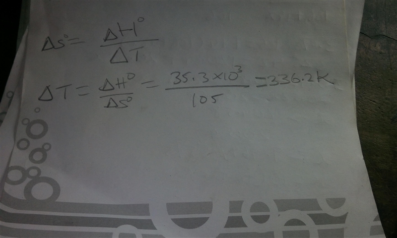 What is the boiling point of methanol, if ∆H°for vaporization is 35.3 kJ/mol, and-example-1