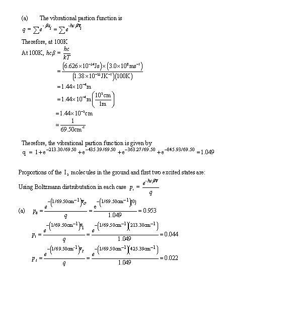 Calculate, by explicit summation, the vibrational partition functionand the vibrational-example-1