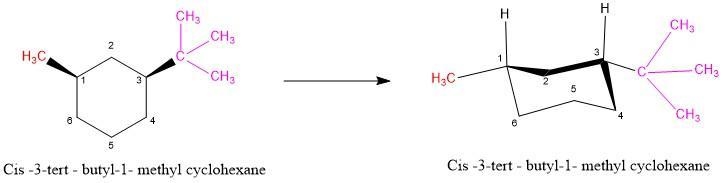 The preferred conformation or Cis -3-tert - buty1-1- methyl cyclohexane is the one-example-1