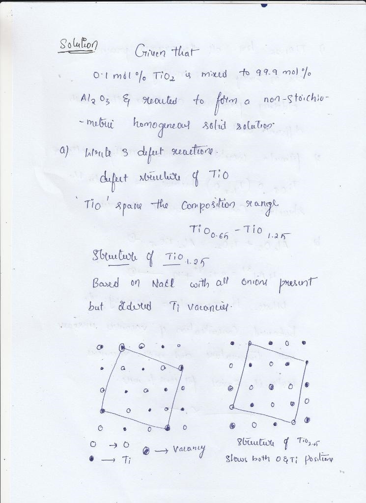 Mol% TiO2 is mixed to 99.9 mol% Al2O3 and reacted to form a non-stoichiometric homogeneous-example-1